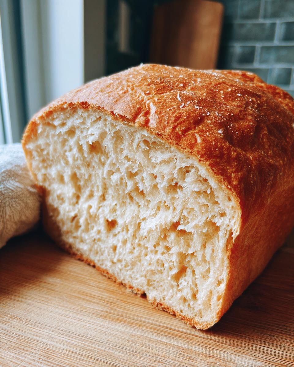 Close-up of a freshly baked loaf of whole wheat bread, showing the soft, airy crumb texture.
